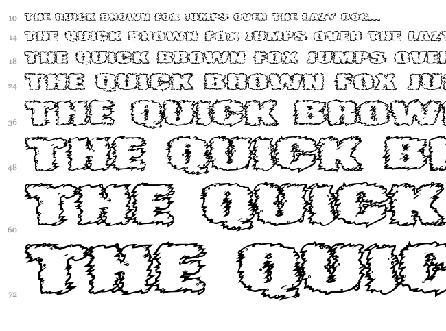 VTC Angora Chik font waterfall